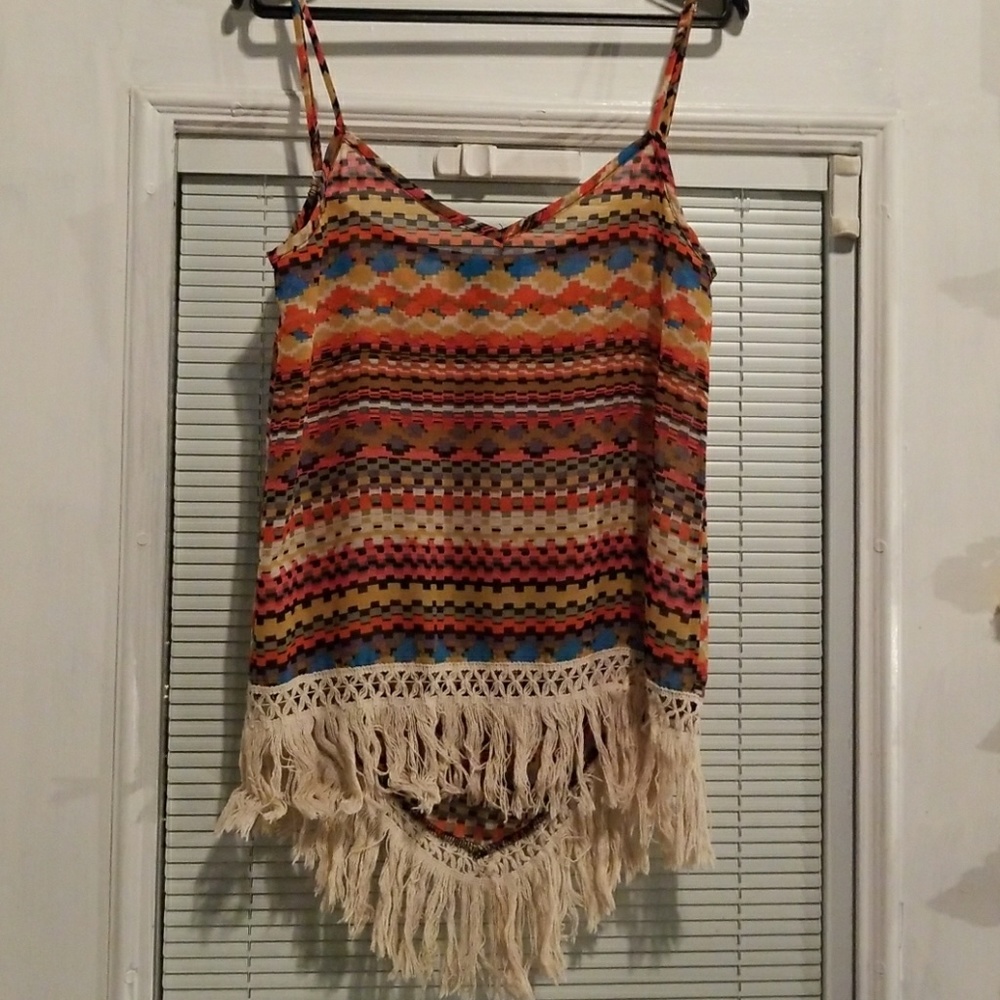 Tribal print tank